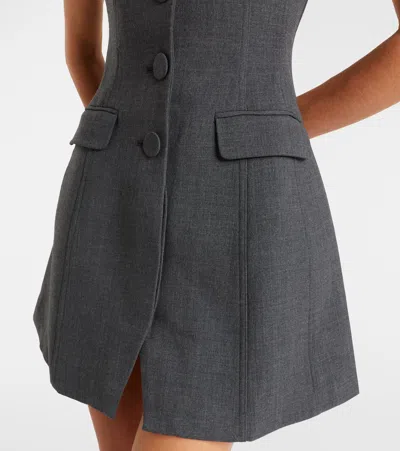 Self-portrait Floral-appliqué Minidress In Black