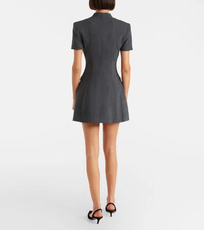 Self-portrait Floral-appliqué Minidress In Black