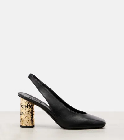 Givenchy Tape 85 Leather Slingback Pumps In Black
