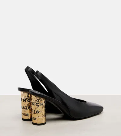 Givenchy Tape 85 Leather Slingback Pumps In Black