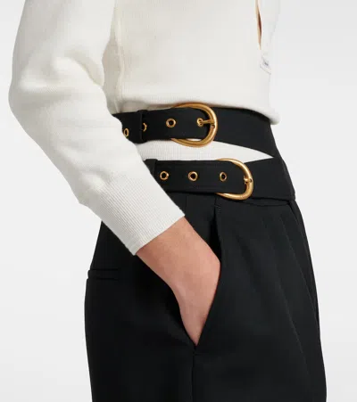 Chloé Virgin Wool Wide-leg Pants In Black