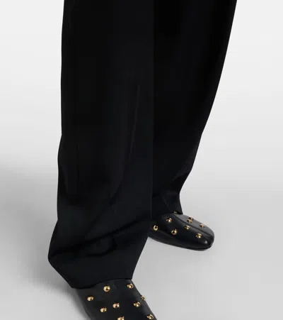 Chloé Virgin Wool Wide-leg Pants In Black