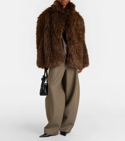 Magda Butrym Cropped Jacket In Brown