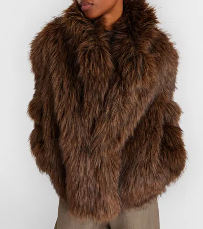 Magda Butrym Cropped Jacket In Brown