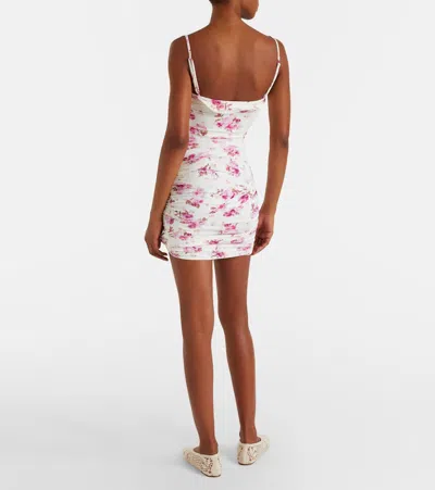 Magda Butrym Floral Ruched Re26 Skirt Draped Style In White