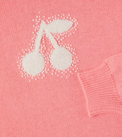Bonpoint Liesel Embroidered Cotton Sweater In Pink