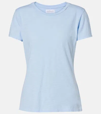 Velvet Odelia Cotton T-shirt In Blue