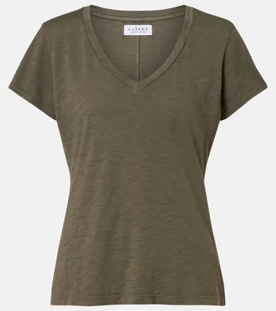 Velvet Lilith Cotton T-shirt In Green