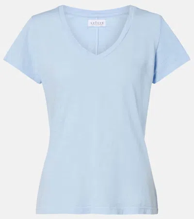Velvet Lilith Cotton T-shirt In Blue