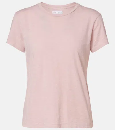 Velvet Sierra Cotton T-shirt In Pink
