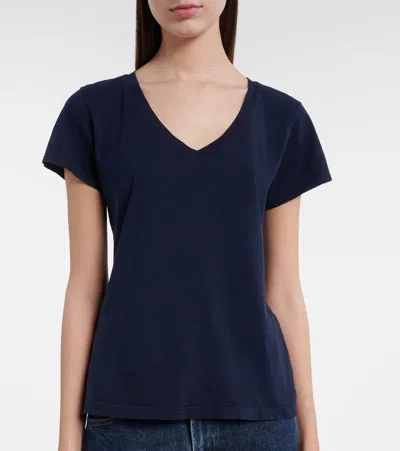 Velvet Lillith Cotton T-shirt In Blue