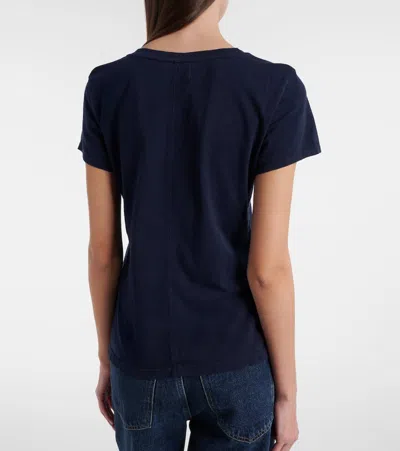 Velvet Lillith Cotton T-shirt In Blue