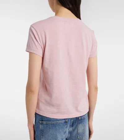 Velvet Sierra Cotton T-shirt In Pink