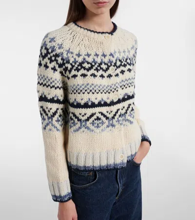 Velvet Tovah Fair Isle Wool-blend Cardigan In Multi