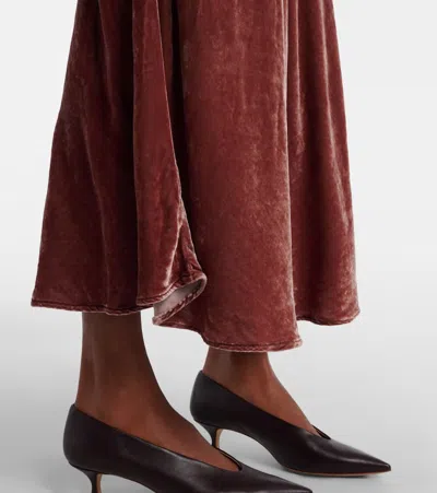Velvet Felicity  Midi Skirt In Brown