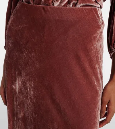 Velvet Felicity  Midi Skirt In Brown