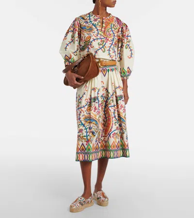 Etro Paisley Cotton Espadrilles Round Toe Sole In Multi