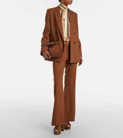 Etro 120 Leopard-print Canvas Platform Sandals In Brown