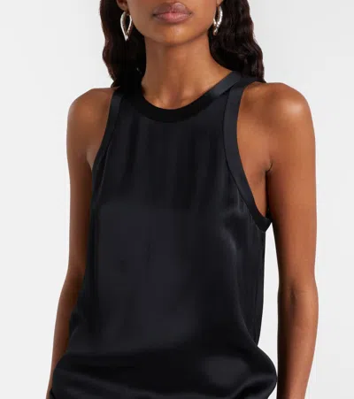 Totême Toteme Satin Tank Top In Black