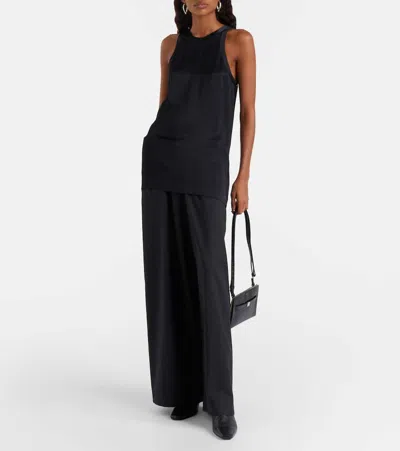 Totême Toteme Satin Tank Top In Black