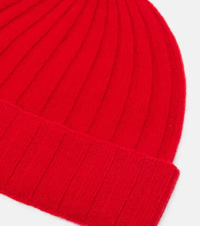Totême Toteme Ribbed Cashmere Beanie In Red