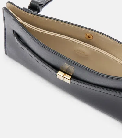 Totême Toteme Belted Leather Crossbody Bag In Black