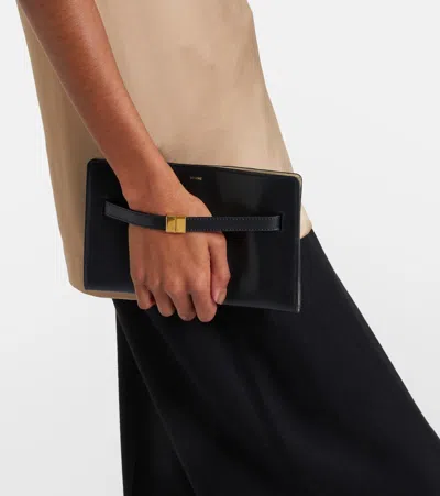 Totême Toteme Belted Leather Crossbody Bag In Black