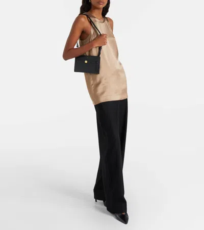 Totême Toteme Belted Leather Crossbody Bag In Black