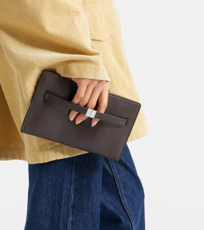 Totême Toteme Belted Leather Crossbody Bag In Brown