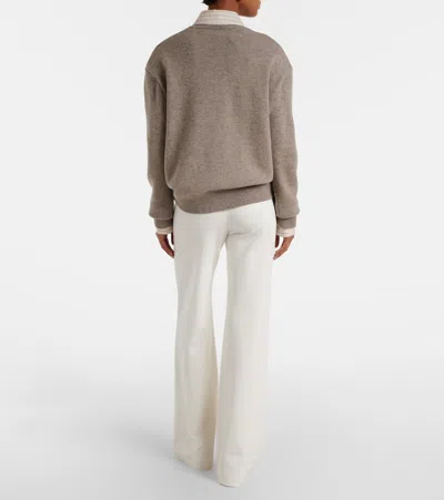 Veronica Beard Kalinda High-rise Wide-leg Pants In Neutral