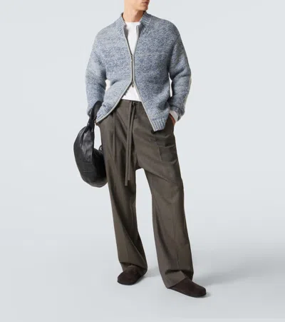 Le Kasha Lamdu Cashmere Cardigan In Blue