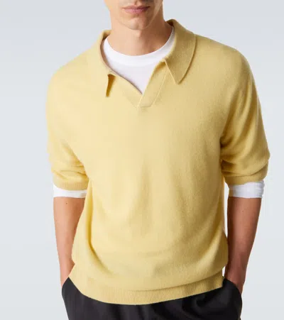 Le Kasha Bale Cashmere Polo Sweater In Yellow