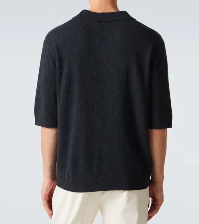 Le Kasha Bale Cashmere Polo Sweater In Blue