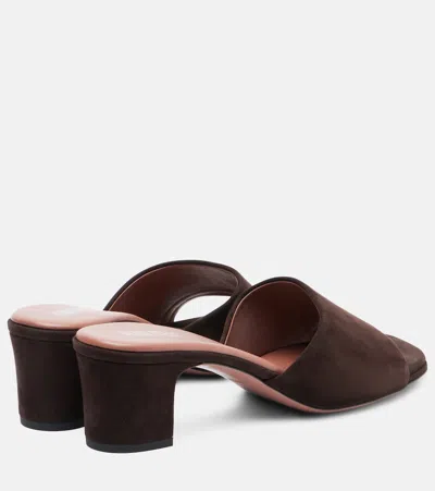 Paris Texas Ava Suede Mules In Brown