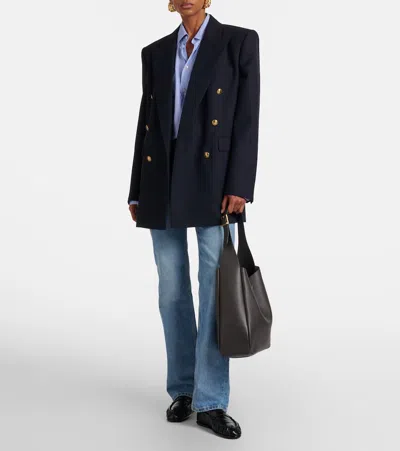 Saint Laurent Le 5 À 7 Supple Large Leather Shoulder Bag In Brown