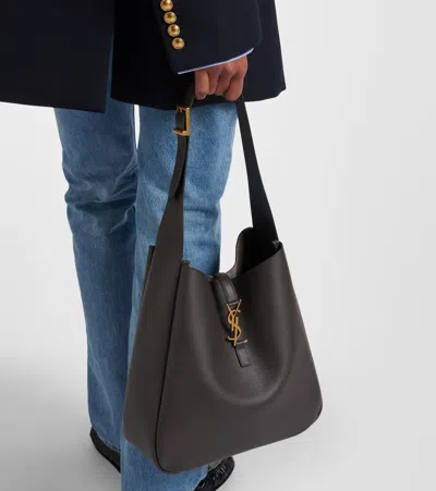 Saint Laurent Le 5 À 7 Supple Large Leather Shoulder Bag In Brown