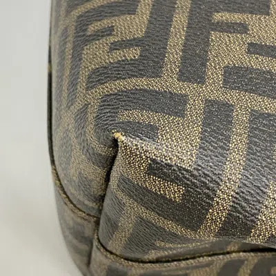 Pre-owned Fendi Black Brown Pvc Tote Bag () In Multi