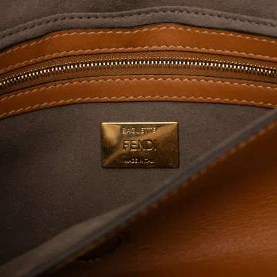 Pre-owned Fendi Brown Multi-color Leather Shoulder Bag ()