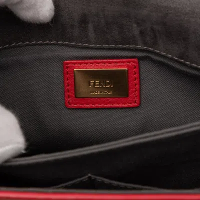 Pre-owned Fendi Red Color Leather Shoulder Bag ()