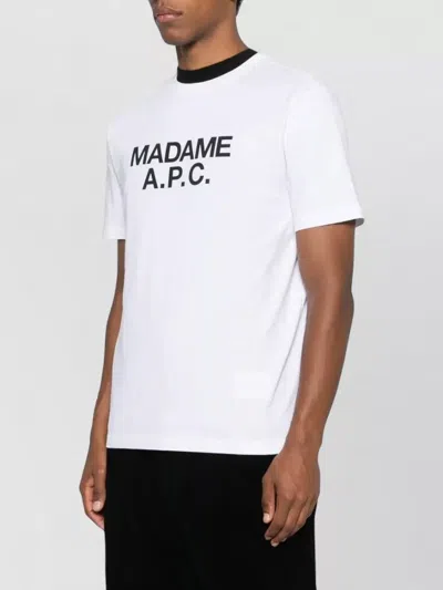 Apc Graphic Crew Neck Short Sleeve T-shirt In White