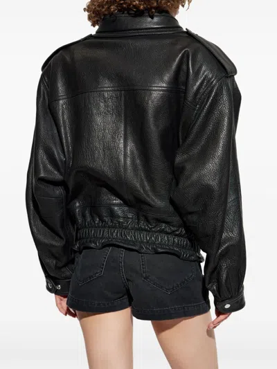 Isabel Marant High Collar Jacket Featuring Buckle Detail In Black