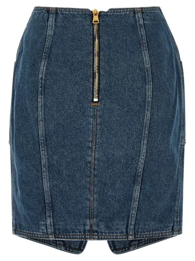 Balmain Skirt Featuring Belt Detail And Pockets In Animal Print