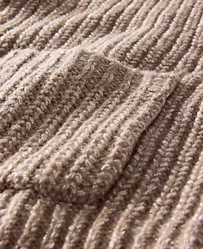 Ann Taylor Haven Well Within Lurex Blend Shaker Stitch Cardigan In Brown