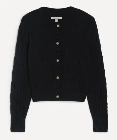 Barbour Women's Elina Dark Navy Knitted Cardigan In Black