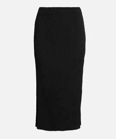 Issey Miyake Sleek Pleats Skirt In Black