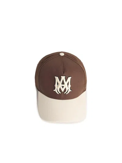 Amiri Ma Logo Embroidered Baseball Cap In Brown