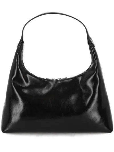 Stand Oil Plump Zip Shoulder Bag In Black
