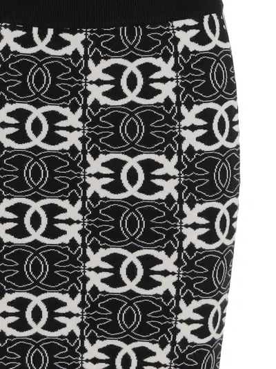 Pinko Jacquard Knit Mini Skirt In Black