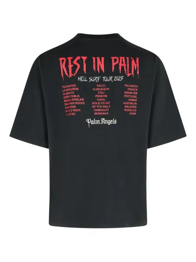 Palm Angels Rest In Palm Loose T-shirt In Black