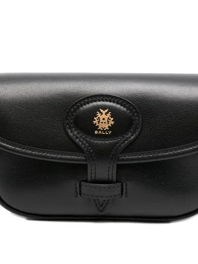 Bally Leather Crossbody Bag In Black